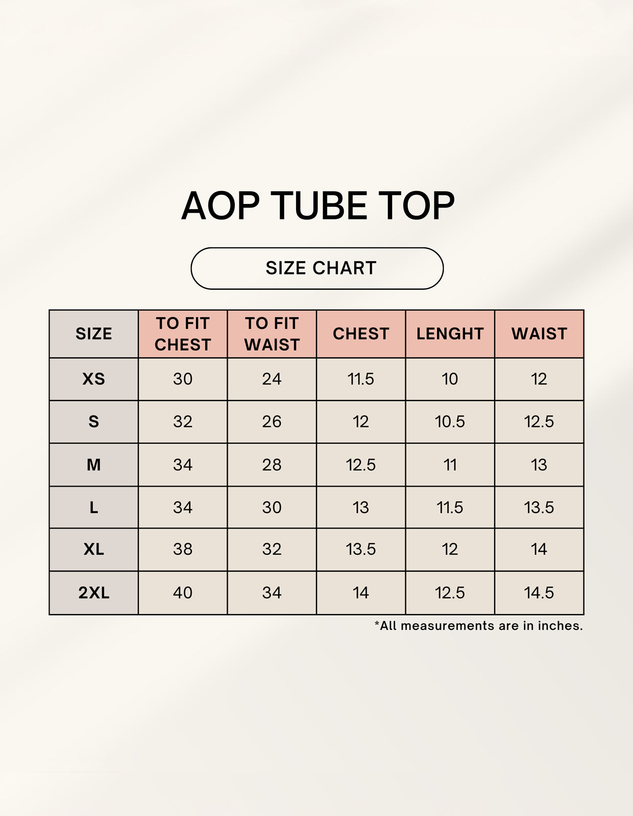Aop Tube Top